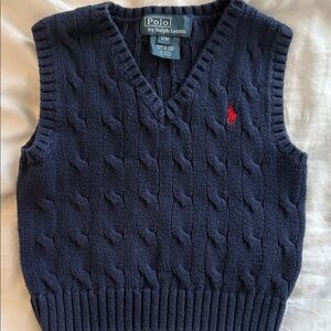 Polo by Ralph Lauren Men's Dark Blue V-Neck Sweater Vest